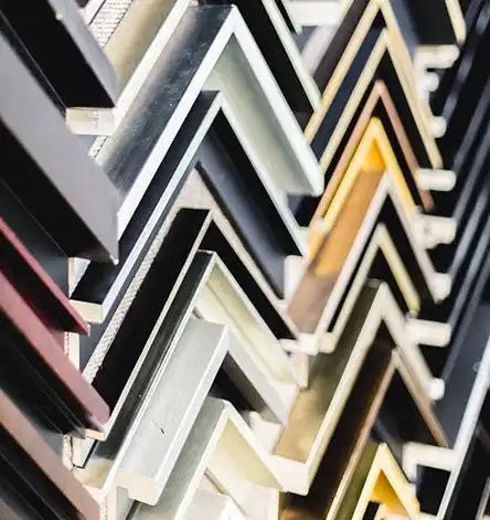 Stacked picture frame corners.